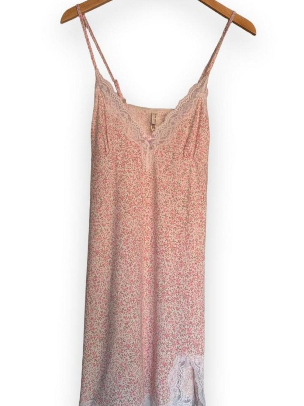 Laura Ashley Pink floral lace slip dress